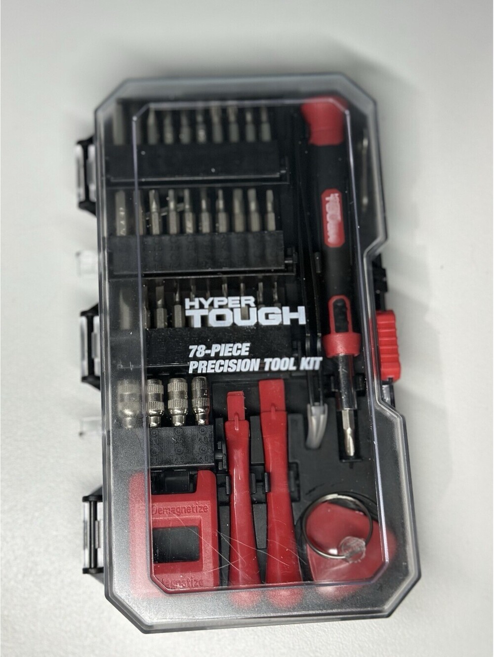 Hyper Tough 77 Piece Precision Tool Kit with Magnetic Screwdriver, Standard